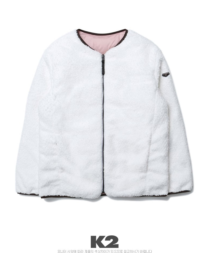 White plush coat  KF81572
